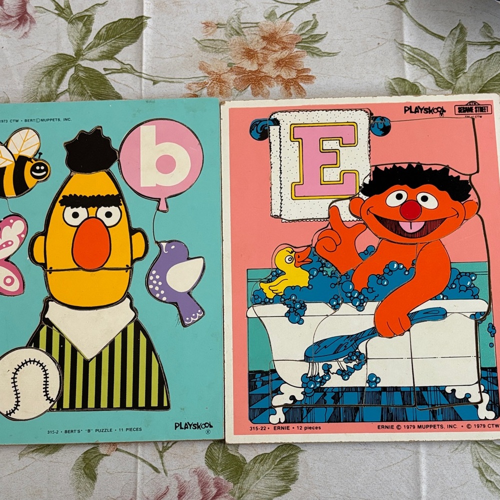 Playskool vintage Bert and Ernie Puzzle Set